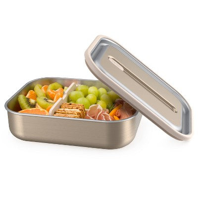 Bentgo MircoSteel Leak-Proof Stainless Steel Lunch Box with Removable Divider Gold