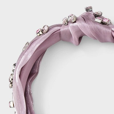 Top Knot Gemstone Headband - A New Day Lavender