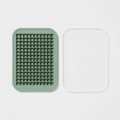 Silicone Crushed Ice Tray with Lid Green - Room Essentials