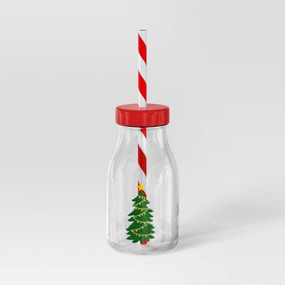 12oz Christmas Tree Tumbler with Straw - Wondershop