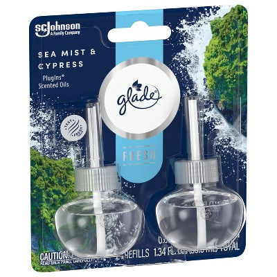 Glade Piso Liquid Air Freshener Refills - Fresh Sea Cypress - 1.34 fl oz/2ct