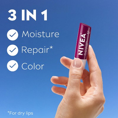 NIVEA Lip Blackberry Tinted Lip Balm - 0.34oz/2pk