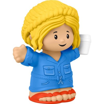 Fisher-Price Little People Denim Jumpsuit Mom Figure: Developmental Toy for Toddlers & Kids