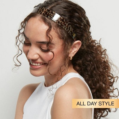 scunci Classic Headbands - Black/Tortoise - 1-inch - All Hair - 2pcs