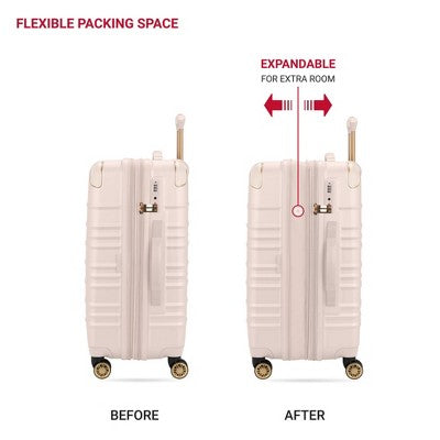 SWISSGEAR Cascade II Medium Checked Spinner Wheels Suitcase 8 Wheel 33 lb Capacity - Rose (LOCAL PICKUP ONLY)