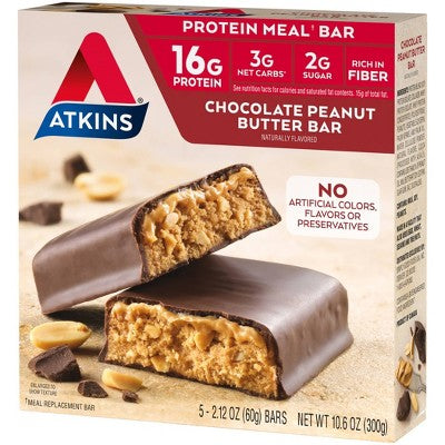 Atkins Chocolate Peanut Butter Protein Meal Bar - 5ct/10.6oz