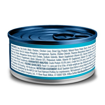 Blue Buffalo Tastefuls Natural Flaked Wet Cat Food with Tuna Entree in Gravy - 5.5oz