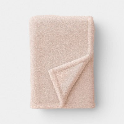 50"x70" Heathered Comfort Plush Throw Pink - Room Essentials