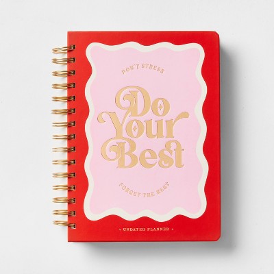 Twin Wire 6"x8" Planner with Elastic Closure Bright - up&up