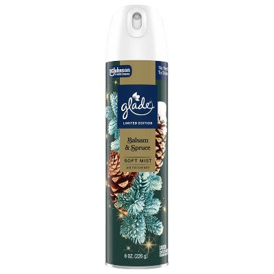 Glade Compressed Gas Air Freshener Aerosol - Balsam & Spruce - 8oz