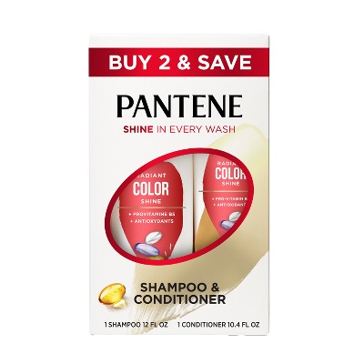 Pantene Radiant Color Shine Hydration Shampoo and Conditioner Dual Pack - 22.4 fl oz
