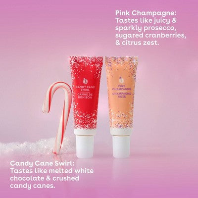 eos Holiday Super Balm - Candy Cane Swirl & Pink Champagne - 0.7 fl oz/2pk