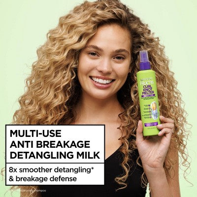 Garnier Fructis Curl Knot Melter Anti-Breakage Detangling Milk - 8.5 fl oz: Moisturizing, Sulfate-Free, Vegan