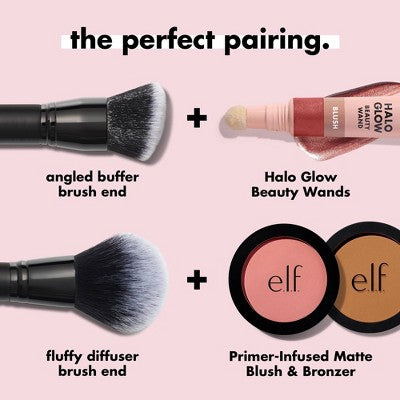 e.l.f. Cream & Powder Makeup Face Brush