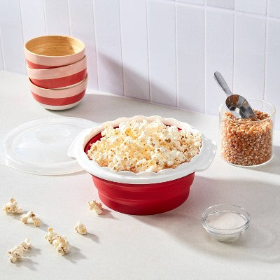 Cuisinart 10c Microwave Pop and Serve Popcorn Maker: Silicone Popcorn Popper with Clear Cover, 2.75 Kernel Capacity