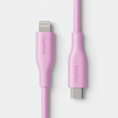 4ft USB-C to Lightning Silicone Cable - heyday Bright Lilac Purple