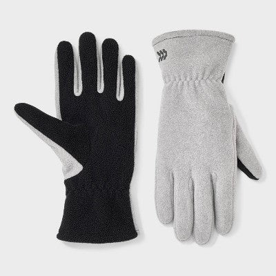 Fleece Gloves - All In Motion Heathered Gray S/M One Size Fits Most