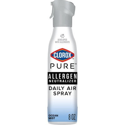 Clorox PURE Allergen Neutralizer Daily Air Spray Air Fresheners Ocean Mist - 8oz: Non-Toxic, Liquid Spray, 1-Pack
