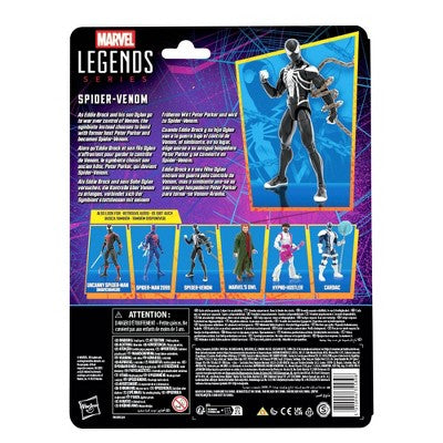 Marvel Legends Series Spider-Venom Retro Cardback Spider-Man Comics Action