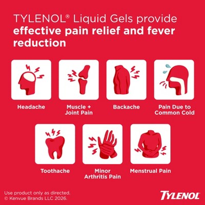 Tylenol Extra Strength Liquid Gels, Pain Reliever & Fever Reducer - Acetaminophen - 40ct