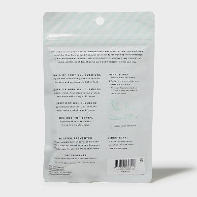 Fab Feet Women's by Foot Petals Gel Shoe Cushions Emergency Kit - Clear