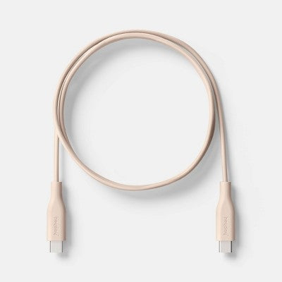 3' USB-C to USB-C Cable - heyday Beige: Male-to-Male Connection