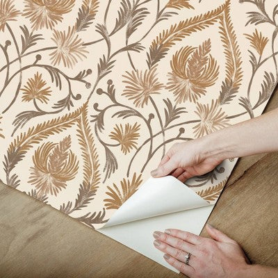 Brewster Peel and Stick 1pc Wallpaper Isle Brown