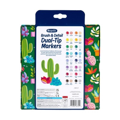 Crayola 16pk 32ct Brush and Detail Dual Tip Markers