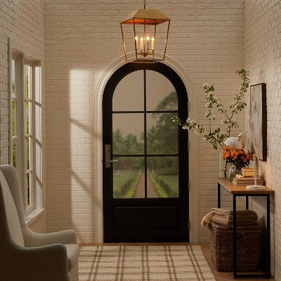 Lantern Pendant Brass - Threshold designed with Studio McGee: Vintage-Inspired, Adjustable Chain, ETL Listed