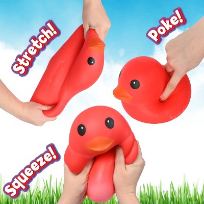 Sunny Days Squeeezy Red Duck Fidget Toy