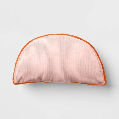 9" x 17" Half Moon Shaped Throw Pillow Pink - Room Essentials