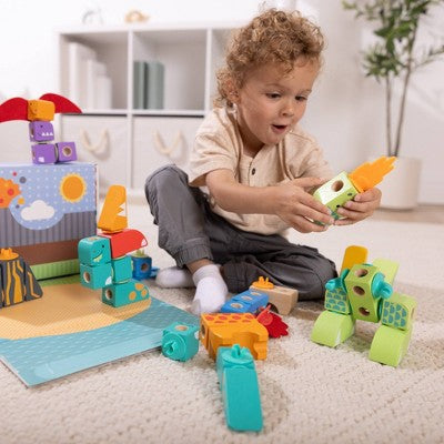 Melissa & Doug Blockables Dinosaur Snap and Play
