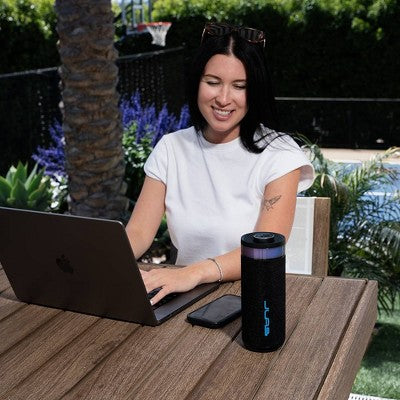 JLab Go Party Portable Speaker - Black: Bluetooth, Waterproof, USB-C Charging, LED Light