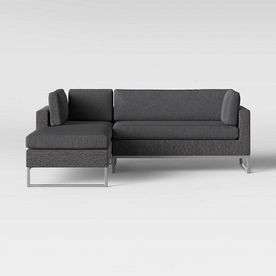 Howell 2pc Left Arm Patio Loveseat & Corner Chaise Lounge Chair Gray - Project 62 (LOCAL PICKUP ONLY)