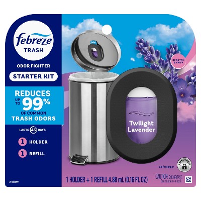 Febreze Trash Twilight Lavender Air Freshener Starter Kit: Oil, 2-Pack, Non-Powered