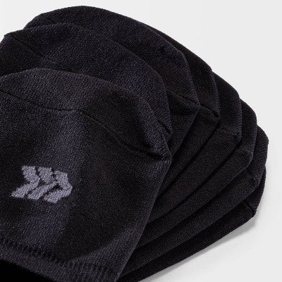 Women's Extended Size Lightweight 4pk Liner Athletic Socks - All In Motion Black 8-12