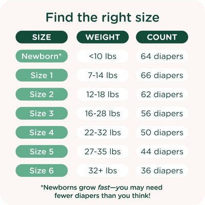 HealthyBaby Certified Safe Organic Cotton Enhanced Diapers - Size N - 64ct