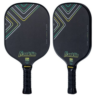 Franklin Sports 10mm Raw Carbon Fiber Paddle - Green: Traditional Frame, 16" Length