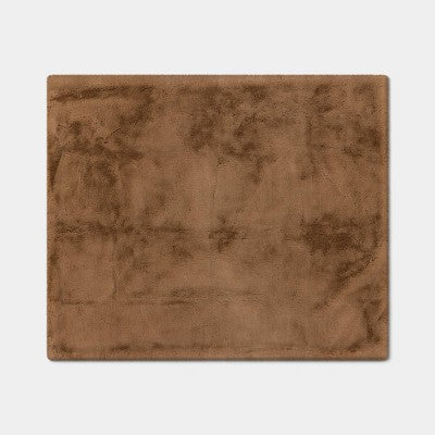 Faux Fur Throw Pillow Camel - Threshold