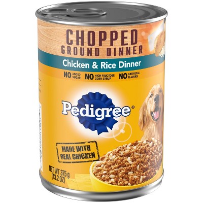 Pedigree Chicken, Grain and Rice Flavor Dinner Chopped Ground Wet Dog Food - 13.2oz