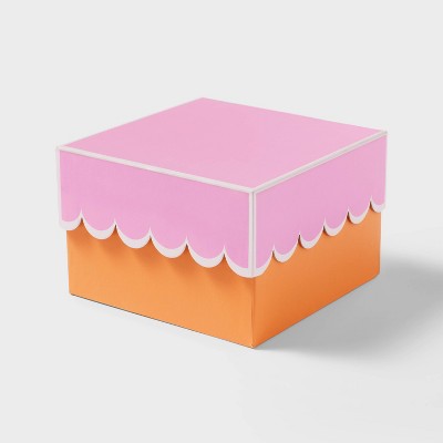 Small Die Cut Scalloped Edge Square Box - Spritz