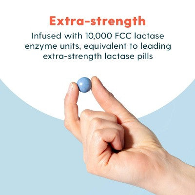 Happy Cow Adult Chocolate Fast Acting Lactase Digestive Digestive Supplement - Sugar Shell - 10ct