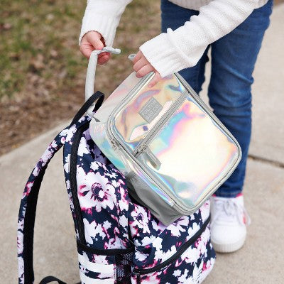 Fulton Bag Co. Upright Lunch Bag - White Holographic: Polyurethane Classic Molded Style