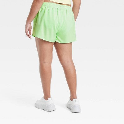 Women's Woven Mid-Rise Run Shorts 3" - All In Motion Light 3X