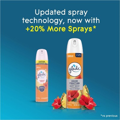 Glade Odor Fighting Soft Mist Aerosol Room Air Freshener - Hawaiian Breeze - 8oz