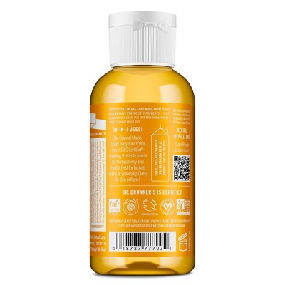 Dr. Bronner's Magic Pure Castile Liquid Soap Hand & Bodywash- Citrus - 2 fl oz