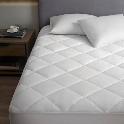Sleep Philosophy Full Microfiber with HeiQ Smart Temp Treatment Waterproof Mattress Pad: Quilted, Fits 18" Depth, OEKO-TEX Certified