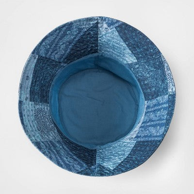 Kids' Patchwork Bandana Bucket Hat - art class Blue