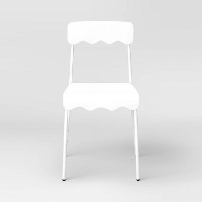 Set of 2 Wavy Metal Dining Chair White - Room Essentials (LOCAL PICKUP ONLY)
