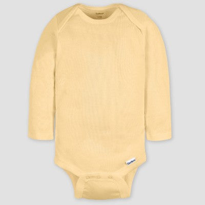 Gerber Baby 4pk Long Sleeve Onesies - Pink 0-3M: Cotton Knit Bodysuits, Infant Apparel, Machine Washable, Crotch Snap Closure